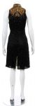 Turtleneck Sleeveless Short Dress with Sequined Bodice back