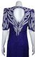 Sequined Tea Length Cocktail Dress back in Royal/White