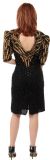 Sequined Tea Length Cocktail Dress back