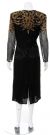 Sunflower Hand Beaded Medium Length Dress back