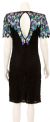 Keyhole Back Knee Length Sequined Formal Party Dress back