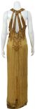 Crossed Bodice Beaded Long Evening Gown back