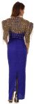Vintage Look V-Neck Half Sleeves Formal Evening Dress back