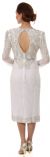 Sweetheart Neck Knee Length Formal Beaded Dress with Keyhole back