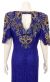 Half Sleeve Full Length Beaded Gown with keyhole back. back