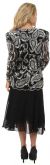 Tea Length Mother of the Bride Sequined Formal Dress back
