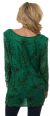 Round Neck Floral Sequined Pattern Blouse back