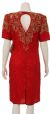Tea Length Sequin Formal Dress back