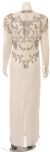 V-Neck Long Sleeves Long Formal Beaded Gown back
