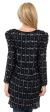 V-neck Checkered Sequin Beaded Jacket back