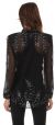 V-Neck Full Sleeves Tea Length Sheer Beaded Jacket back