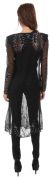 Collared Full Sleeves Sheer Short Jacket with Beading back