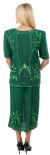V-Neck Half Sleeves Two Piece Formal Dress with Skirt back