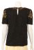Short Sleeved Stylish Sequin Beaded Blouse back