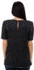 Fully Beaded Pullover Blouse back in Black/Multi