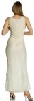 Broad Strapped Cascading Beads Formal Evening Dress back