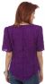 Round Edged Hem Short Sleeved Blouse back
