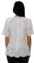 Scatter Floral Design Hand Beaded Blouse back in Ivory