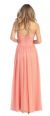 Strapless Ruched Bodice Long Formal Evening Dress back