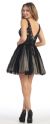 Floral Beaded Bust Tulle Short Formal Prom Dress  back