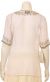 Half Sleeve Sheer Blouse with Zigzag Beading back in White/Silver