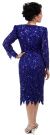 Full Sleeves Knee Length Sequined Formal Dress back