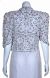 Full Length High Waistline Beaded Dress in White/Silver back