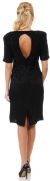 Jacket like Bodice Beaded Short Formal Dress  back