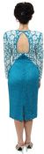 Keyholed Back Beaded Short Dress back