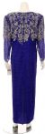 V-Neck Fully Sequined Evening Gown back