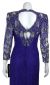 Floral Beaded Full Length Sequined Formal Gown  back