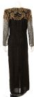Full Length Long Sleeved Sequined Formal Dress back