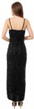 V-Neck Artistic Sequins Pattern Long Formal Evening Dress back