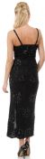 Spaghetti Straps V-Neck Ankle Length Formal Sequined Dress back