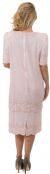Round Neck Knee length Tiered Beaded Formal Dress back