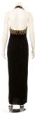 Diamond Design Halter Neck Full Length Gown back