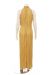 Hanging Tassles Turtle-Neck Evening Gown back