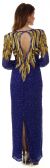 Full Sleeves Sequined Formal Gown with Keyhole Back back