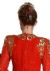 Full Sleeves Medium Length Sequined Cocktail Dress back in Red/Gold