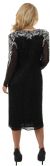 Full Sleeves Medium Length Sequined Cocktail Dress back