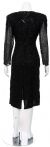 Knee Length Full Sleeves Beaded Tea Length Formal Dress back
