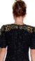 Short Sleeved Handbeaded Short Evening Dress back in Black/Gold