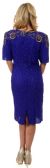 Short Sleeved Handbeaded Short Evening Dress back