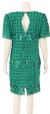 Half Sleeves Knee Length Sequined Cocktail Dress  back