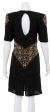 Floral Belted Hand Beaded Short Dress back