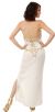 Halter Neck Beaded Long Formal Cocktail Dress with Slit back
