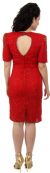 Knee Length Half Sleeves Cocktail Dress back