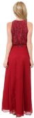 A-line Full Length Formal Dress with Beaded Bodice back