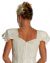 Flutter Sleeves Beaded Formal Dress with U-Cut Hem back