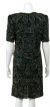 Half Sleeves Tea length Sequined Formal Dress back